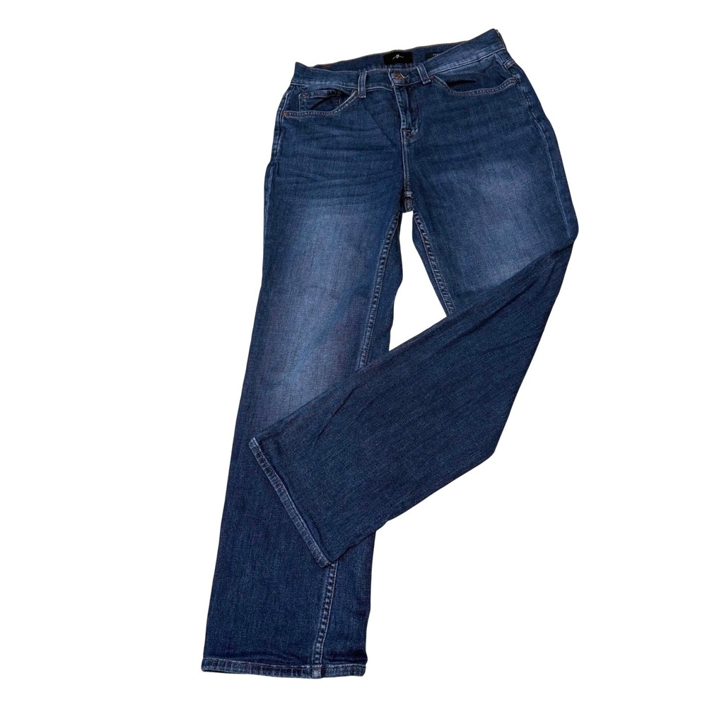 7 For All Mankind Austyn Relaxed Straight Leg Jeans Dark‎ Indigo Blue Size 29